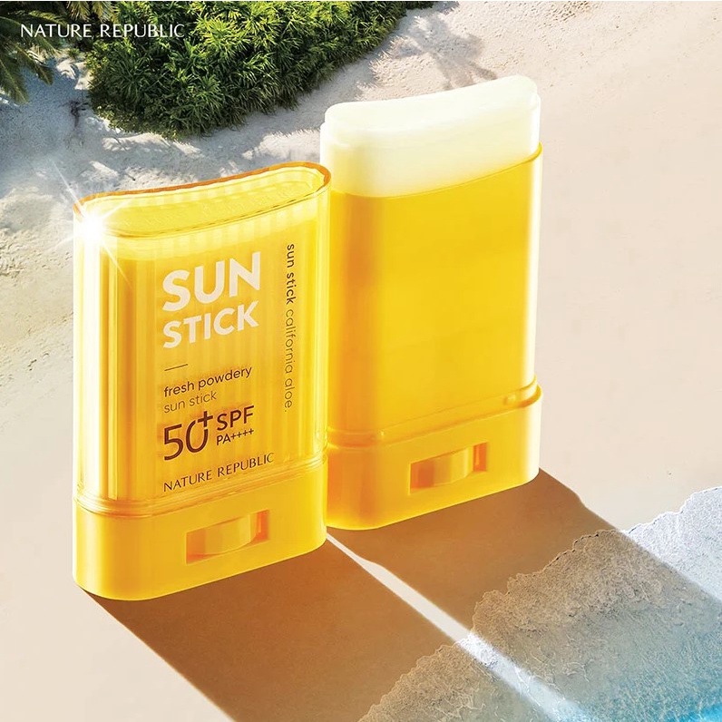 Kem Chống Nắng Dạng Sáp Dưỡng Ẩm Kiểm Soát Dầu Nature Republic California Aloe Fresh Powdery Sun Stick SPF50+ PA+++ 24g