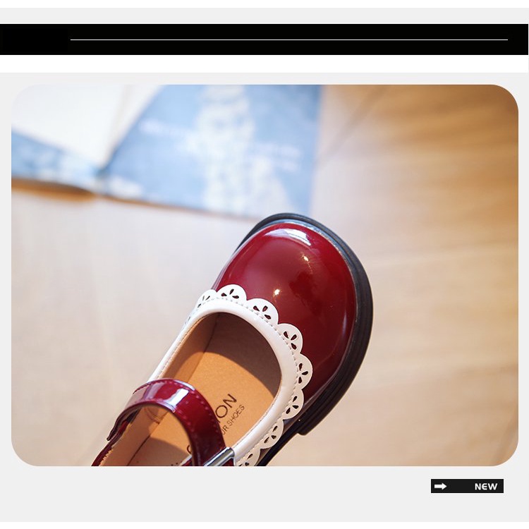 Giày Búp Bê Đế Bằng Thiết Kế Hợp Thời Trang Cho Bé Gái