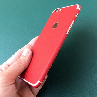 Skin Dán bộ Iphone [ ĐỎ ] Nhôm và Nhám