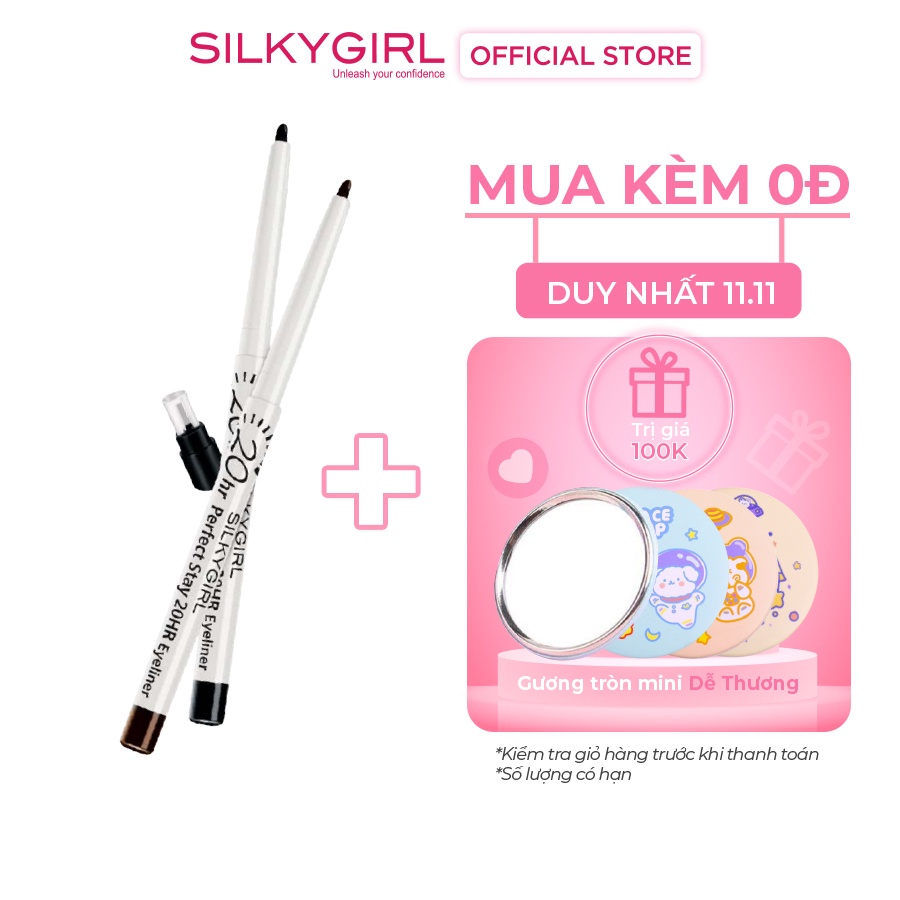 Chì Kẻ Viền Mắt Silkygirl Perfect Stay 20HR Eyeliner 0.28g