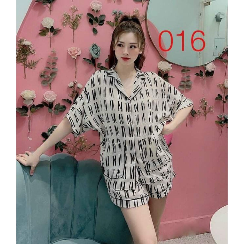 Bộ Đồ Ngủ Pijama nữ tay ngắn quần ngắn chất kate thái - Bộ đồ mặc ở nhà trẻ em dễ thương size từ 35-62kg