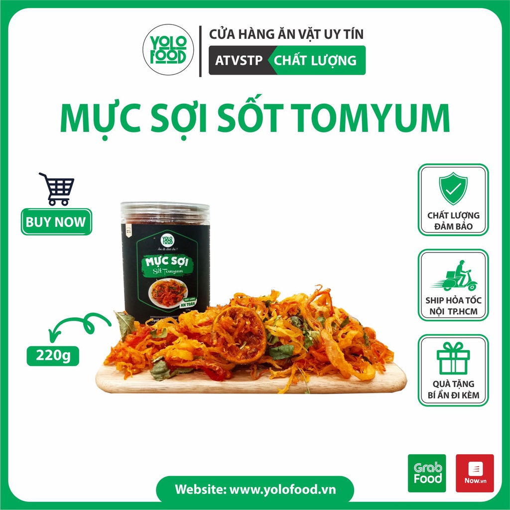 khô mực tẩm gia vị 220g YOLOFOOD đồ ăn vặt ngon , khô mực tẩm vị loại 1 thơm , chất lượng đóng hộp atvstp