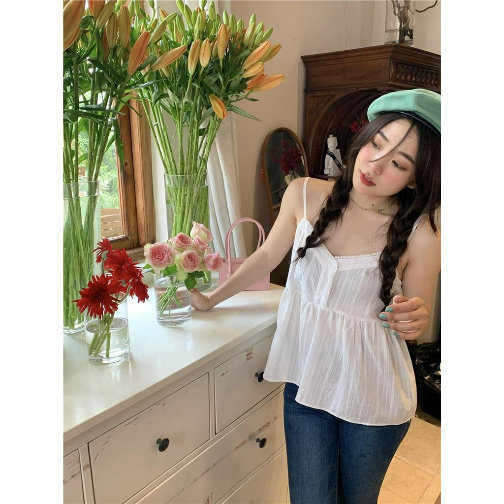 Áo Lót Cotton Phối Ren Xinh Xắn Dành Cho Nữ 51519