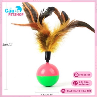 Đồ chơi bóng chuột lật đật cho mèo