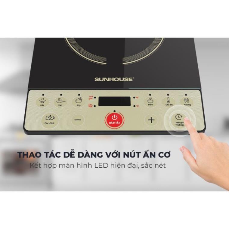 Bếp từ đơn SUNHOUSE SHD6165 cs 2000w tặng kèm nồi lẩu hàng chính hãng (lỗi 1 đổi 1)
