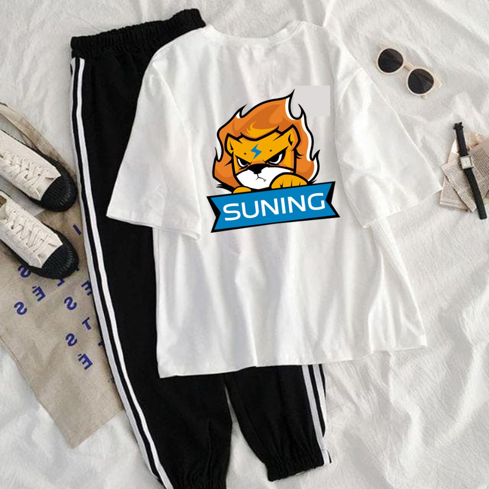 Set áo quần Suning LOL League of Legends Sofm Liên Minh Huyền Thoại + quần đen 2 sọc unisex