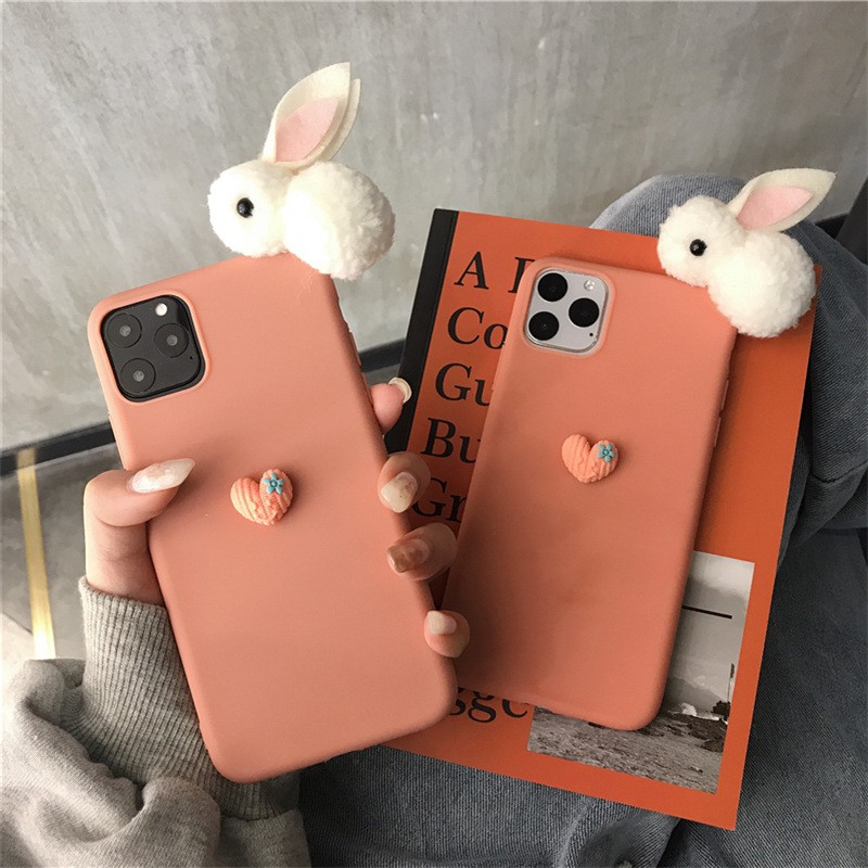 Ốp case iphone thỏ bông cute, ốp lưng iphone đẹp 6/6s/6Plus/6sPlus/7/8/7Plus/8Plus/X/Xs/XsMax/11/11ProMax