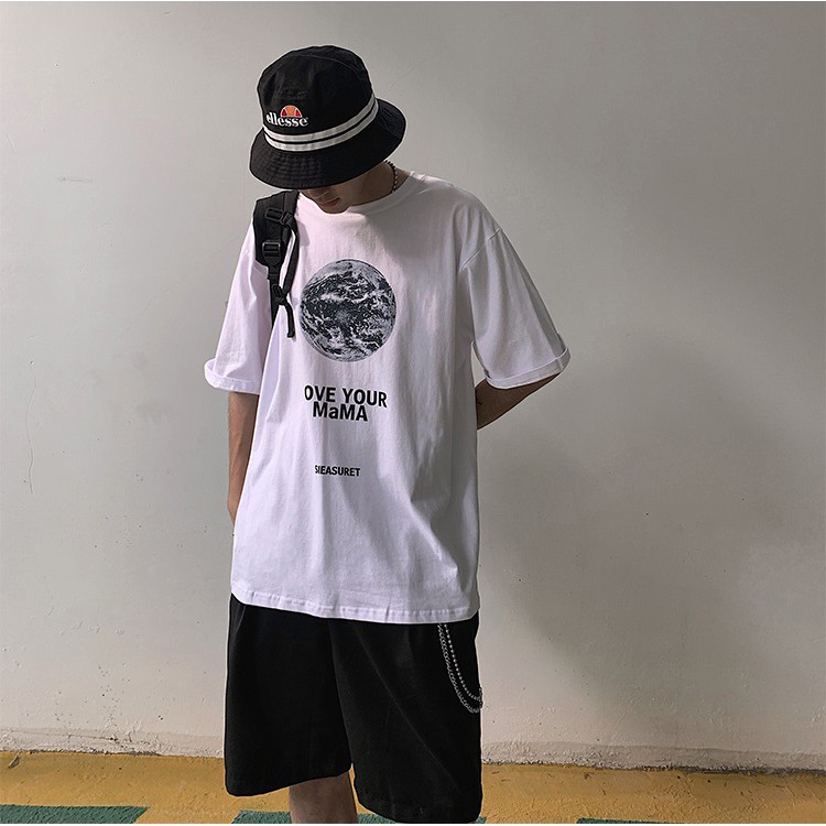 Áo thun nam form rộng in hình trái đất, áo phông tay lỡ Yinxx Unisex ATL41 | BigBuy360 - bigbuy360.vn