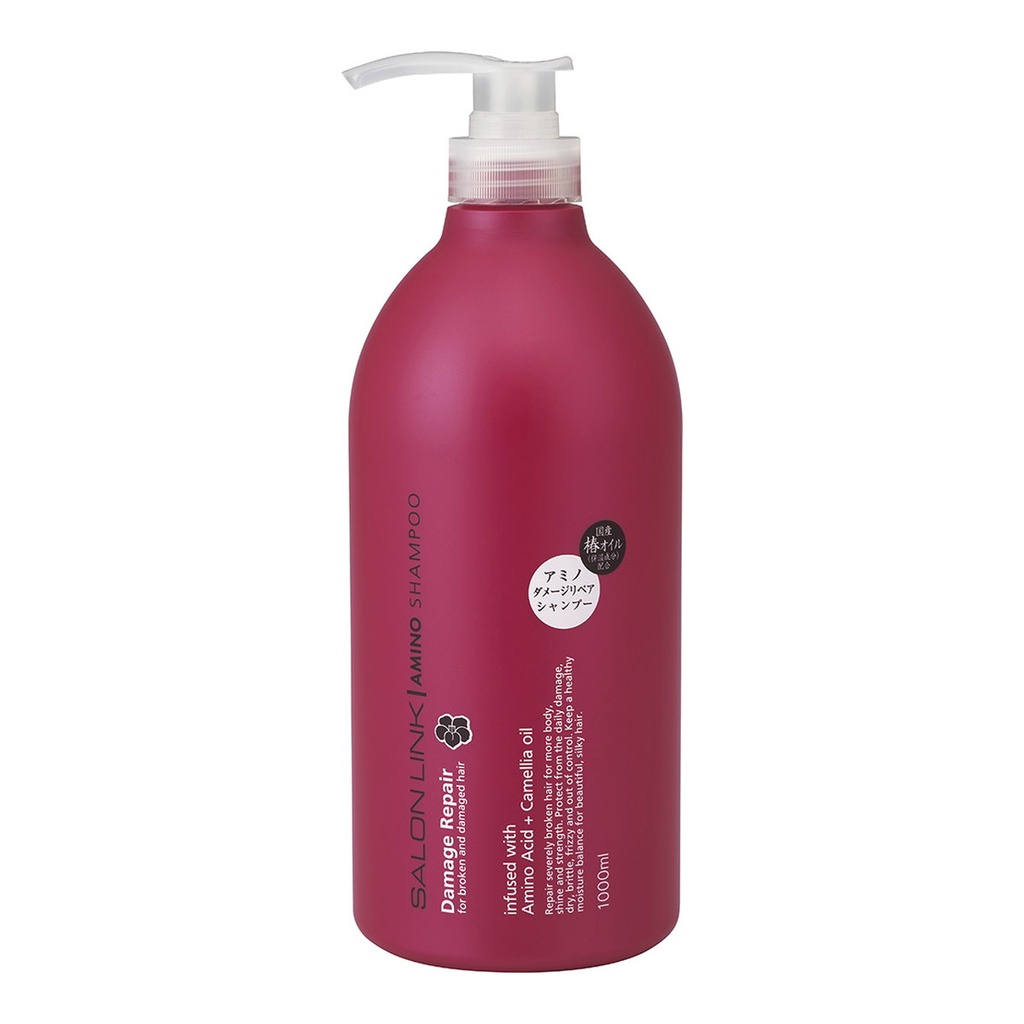 Dầu gội đầu phục hồi hư tổn và dưỡng tóc Kumano Salon Link Amino Damage Repair Shampoo 1000ml