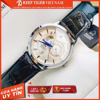 Đồng hồ nam orient sun & moon fet0p003w0 máy automatic, kính sapphire, dây da, lịch góc 6h, case 41.5mm