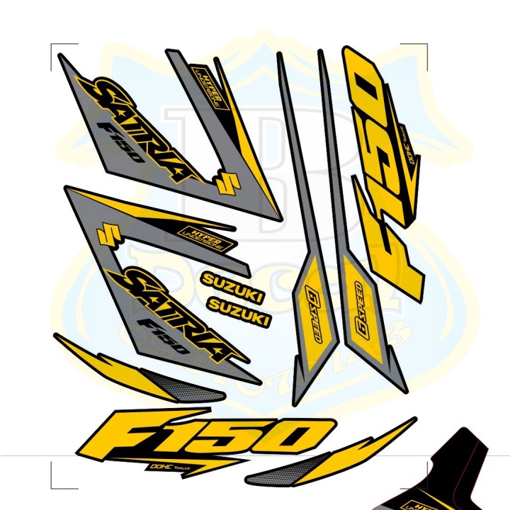 ( Quí khách vui lòng mang ra tiệm cho thợ dán ) Tem satria fi đen