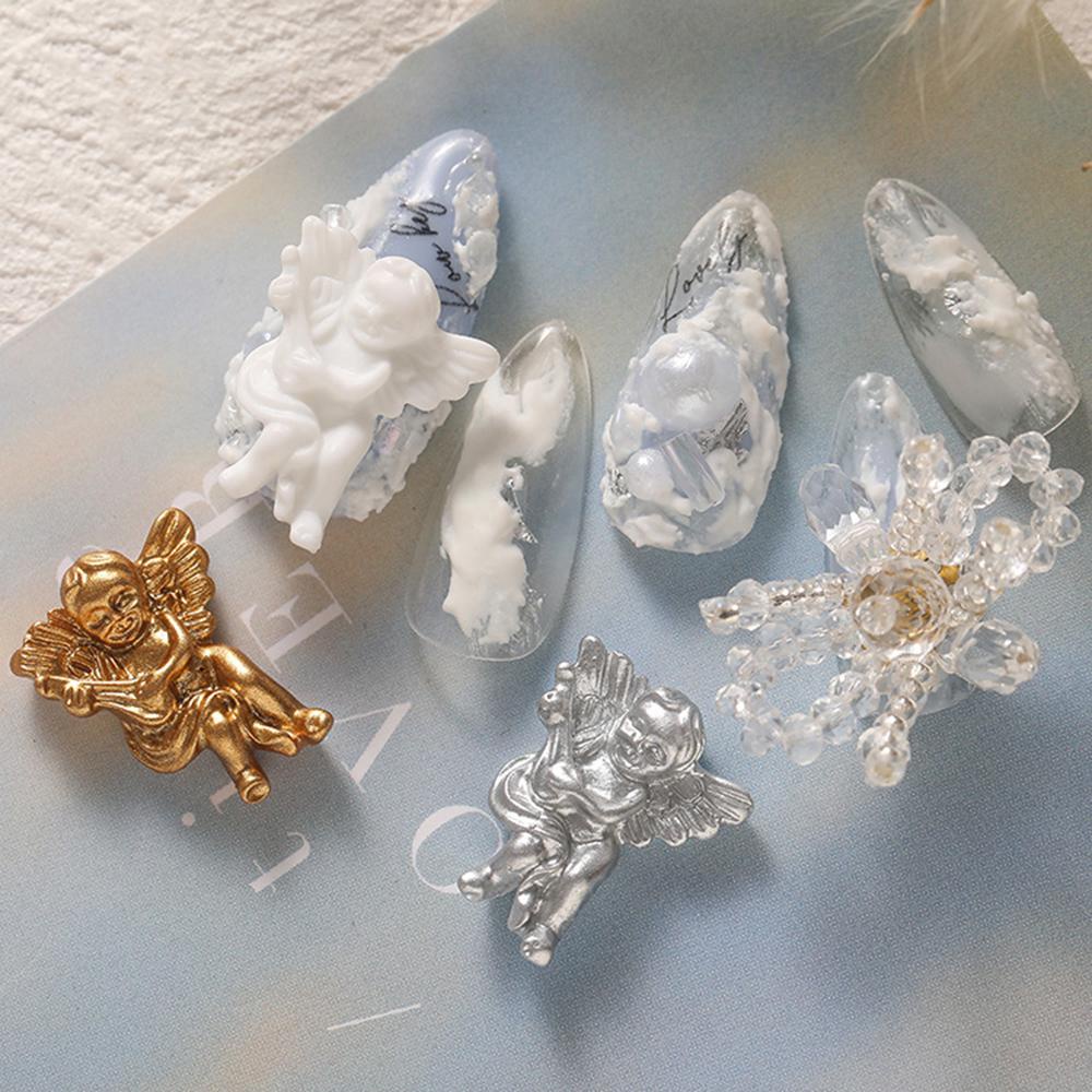 Set 30 Phụ Kiện Trang Trí Móng Tay Nghệ Thuật 4 Màu Thời Trang DIY