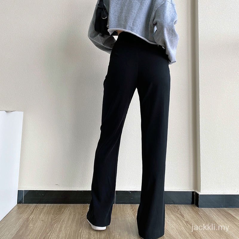 quần ống rộng Lưng Cao Xẻ Tà 2021s Thời Trang Mùa Hè Thu Mới Cho Nữ | BigBuy360 - bigbuy360.vn