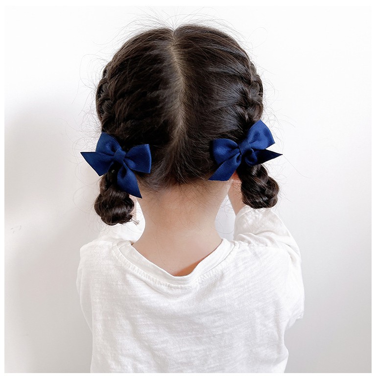 Bộ 2 kẹp tóc hình nơ phong cách xinh xắn cho bé gái