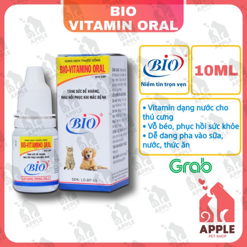 [BIO-VITAMIN ORAL] [10ML] Bổ sung vitamin, giúp mau hồi phục, vỗ béo