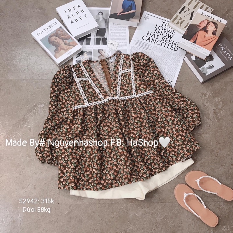 Set Bộ Babydoll Hoa Phối Ren Mix Quần Short