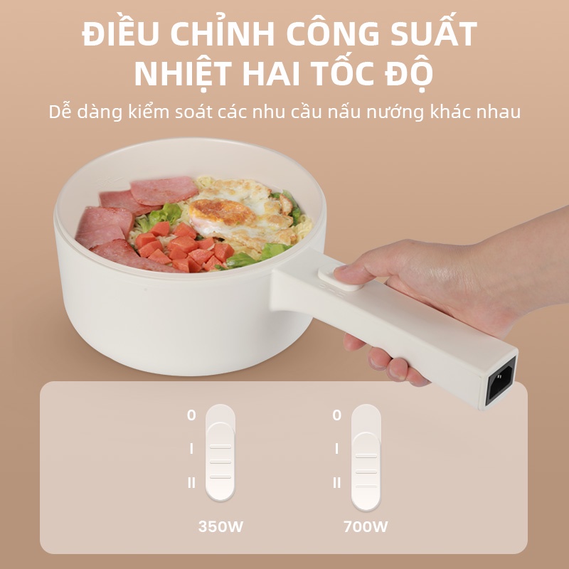 LPZI Nồi lẩu nướng đa năng công suất 700W dung tích 1.5L Có Thể Chiên Xào, Nấu ăn nấu cơm nấu lẩu