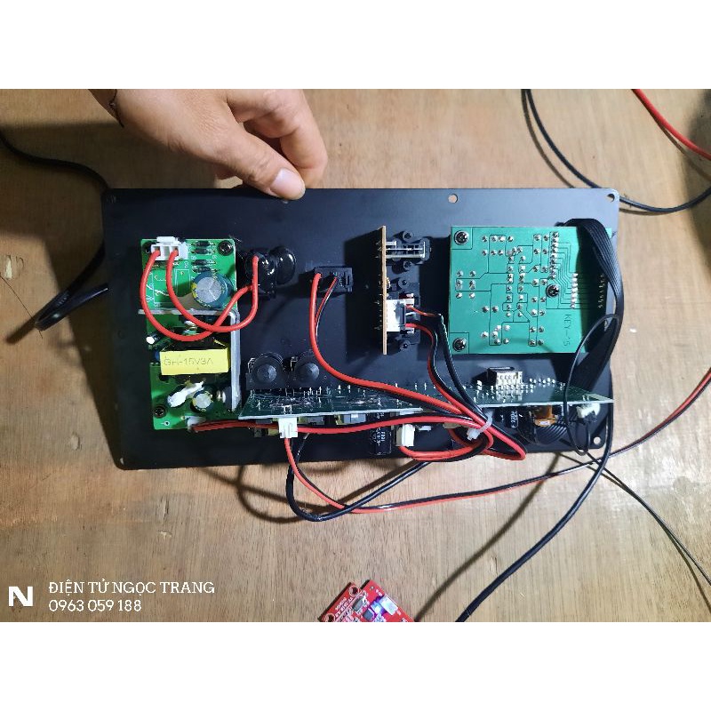 Mạch Loa Kéo Kích Thước 24.5 × 14Cm -Kéo Bass Đơn 20 -25-30 - Kèm Micro 2 Tay Nhôm UHF