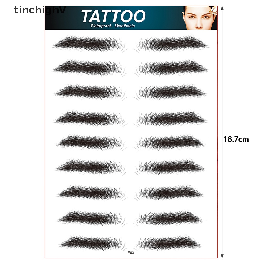 Set 10 Cặp Hình Xăm Lông Mày Giả Cho Nam