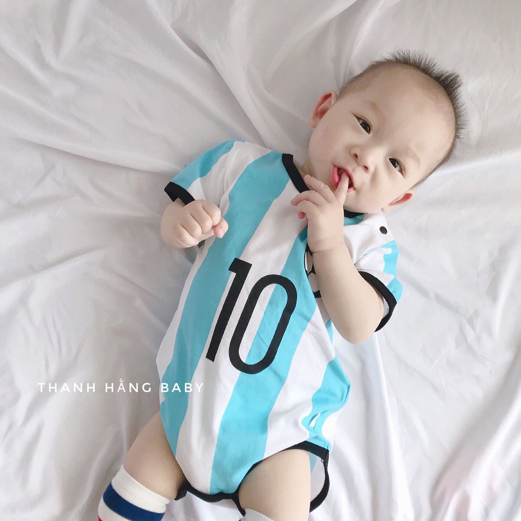 Bodysuit Cho Bé, Body Bóng Đá Bé Trai Thanh Hằng Baby 5 Đến 13 Kg