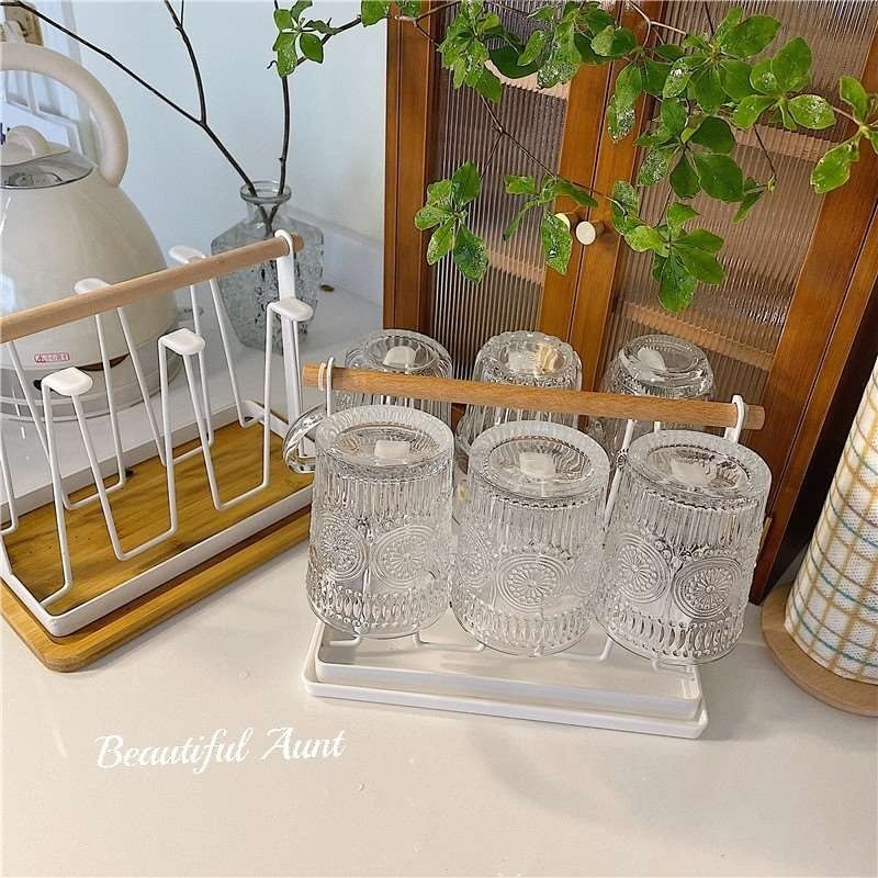 Phòng Khách Bếp Giá Đỡ Kim Loại Màu Trắng Đơn Giản Tách Trà Giá Đựng Cốc Nước Giá Lưu Trữ Cốc Nước Giá Đựng Cốc Nước