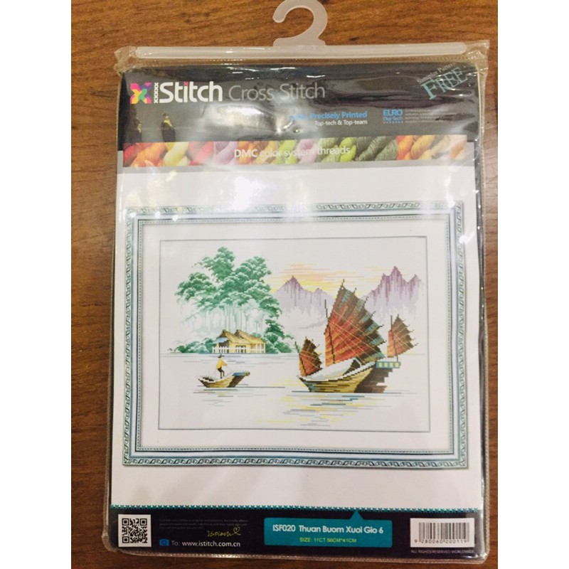 Tranh Thêu Chữ Thập Thuận Buồm Xuôi Gió 56x41cm