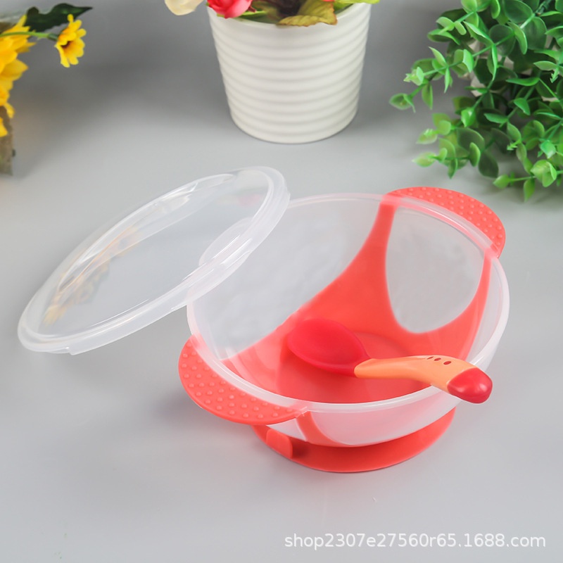 Bộ Tô Và Muỗng Ăn Bằng Silicon Chống Rơi Chịu Nhiệt Độ Cao Cho Bé silicone