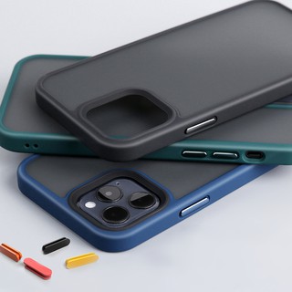 Ốp điện thoại mờ chống sốc chống rơi cho iPhone 11 12 Pro Max X XR XS Max 7 8 Plus SE 2020 Vỏ mờ bảo vệ toàn diện