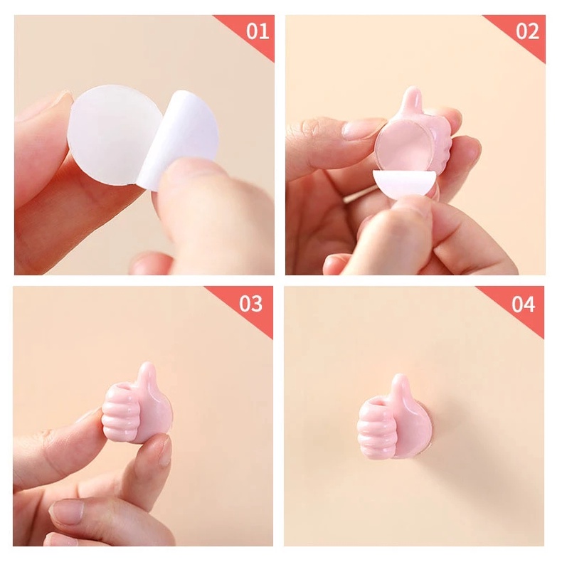 Giá Đỡ Cuộn Dây Cáp Dữ Liệu/Móc Treo Tường Bằng Silicon Mềm Hình Ngón Tay Sáng Tạo