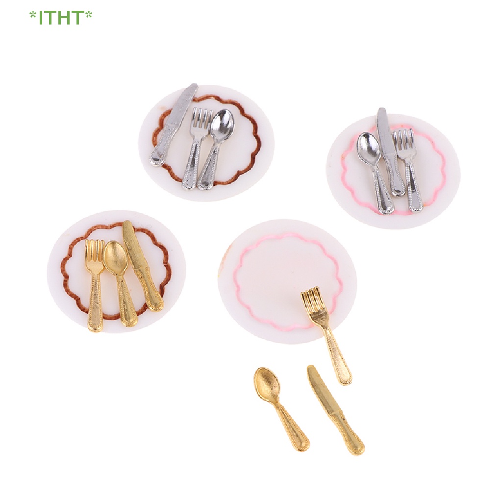 Bộ Muỗng Nĩa 1: 12 Dùng Trang Trí Nhà Búp Bê Mới