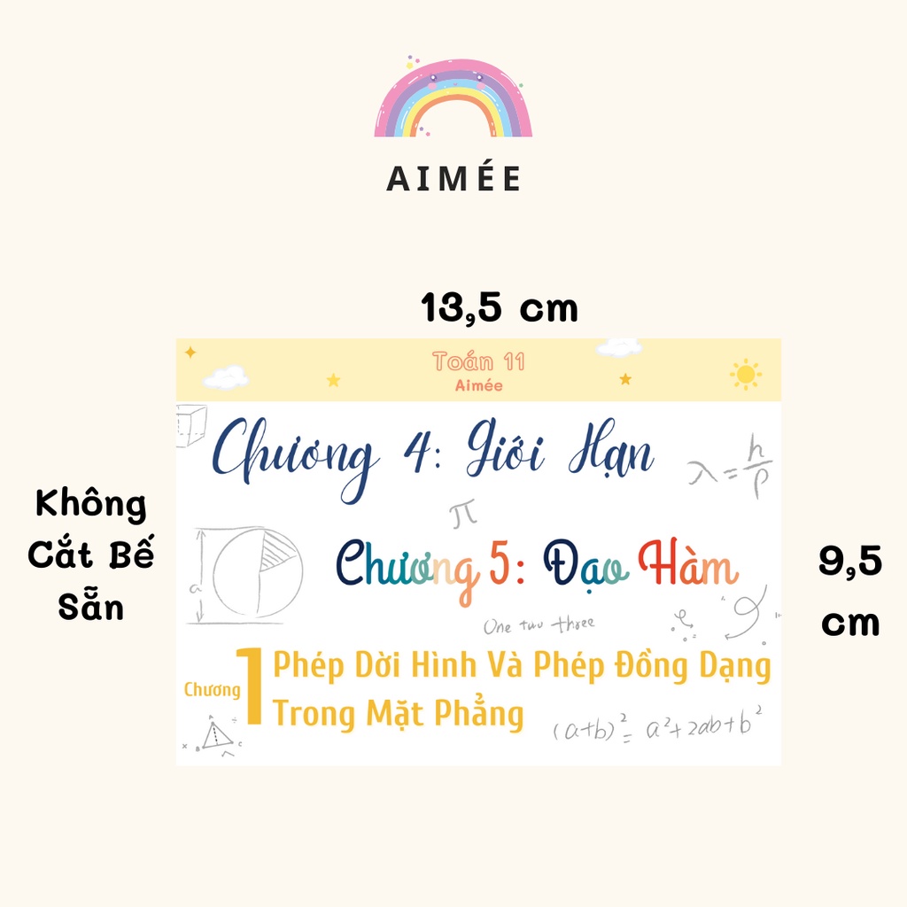 CŨ - Sticker Tiêu Đề Chương Toán 11  | Aimée