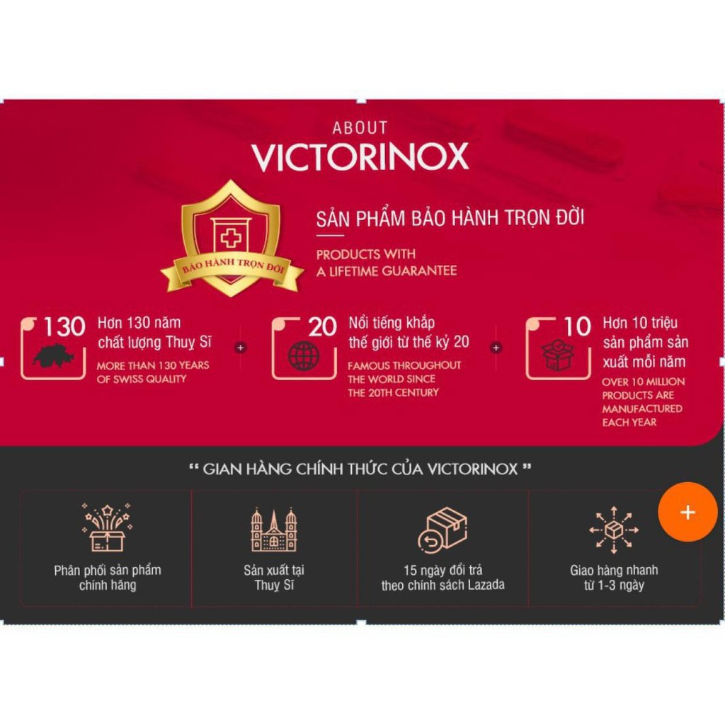 Bao da Victorinox 4.0521.1 màu đỏ