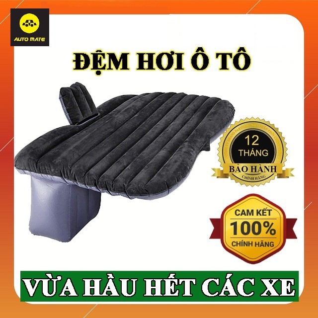 Đệm hơi cao cấp trên ô tô vải Oxford tặng kèm bơm điện và 2 gối