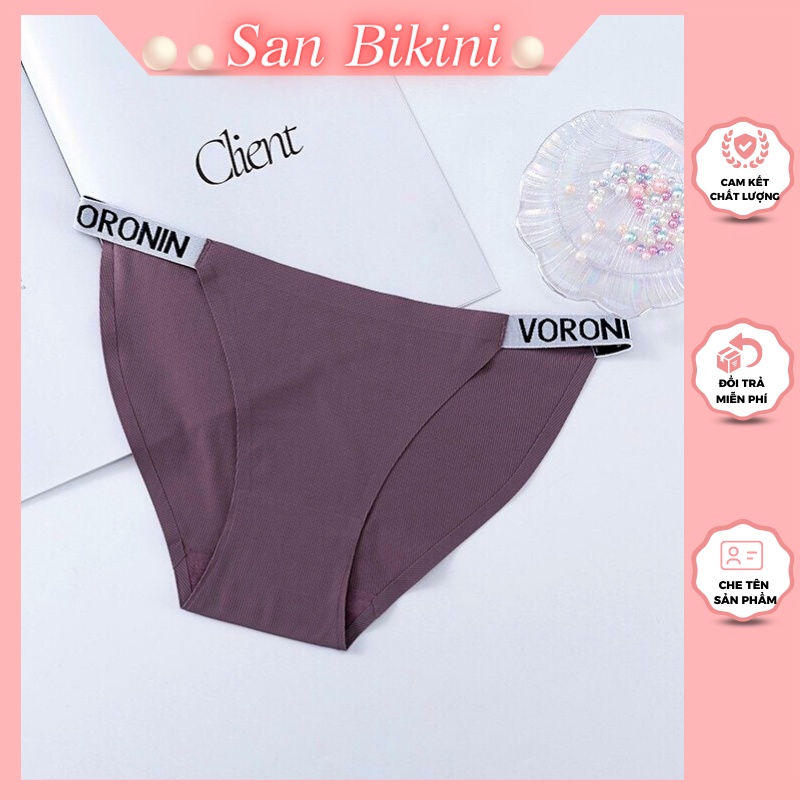 Quần lót nữ bigsize sexy thun lạnh không đường may Quần chip nữ co giãn mềm mịn dây hông dễ thương San Bikini QN32