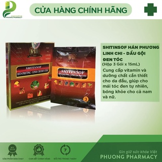 Dầu gội đen tóc Shitinsof Hán Phương Linh Chi (Hộp 3 gói)