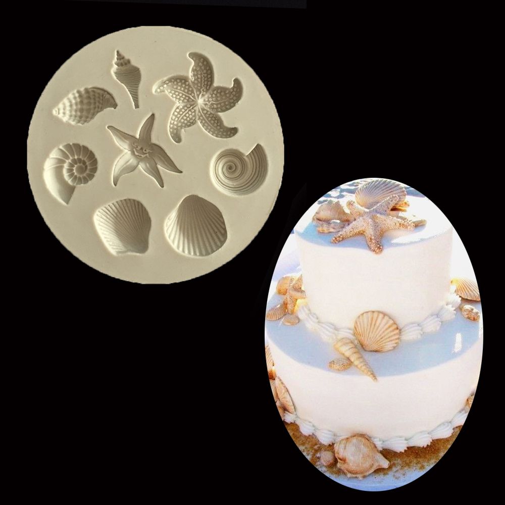 Khuôn silicon làm bánh đa công dụng tạo hình vỏ sò độc đáo