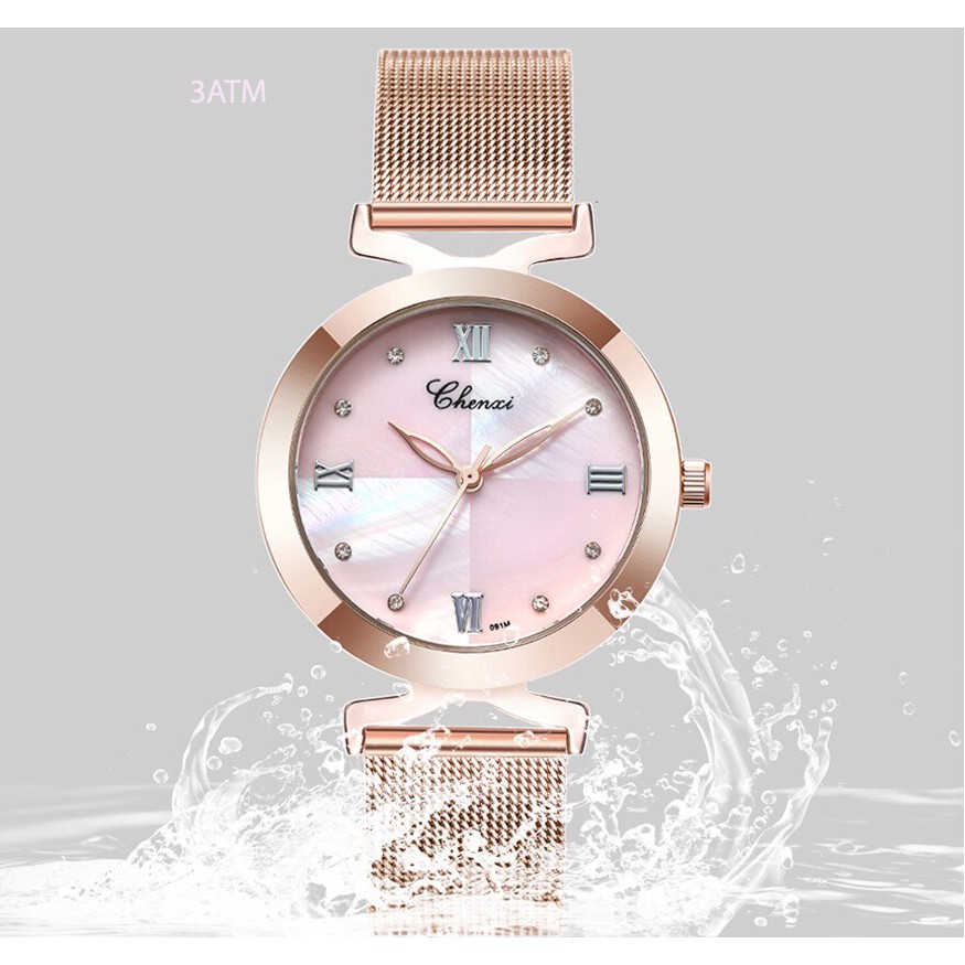 [CHÍNH HÃNG] Đồng hồ nữ CHENXI CX091M dây Titanium nhuyễn mặt khảm trai sang trọng nữ tính đầy quyến rũ | BigBuy360 - bigbuy360.vn
