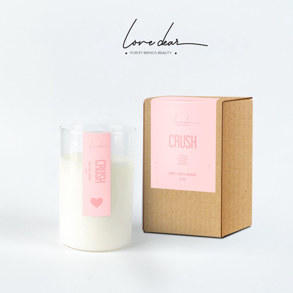 Nến Thơm LoveDear Crush Từ Tinh Dầu Thiên Nhiên và Sáp Cọ Cao Cấp - Trang Trí Decor 100g