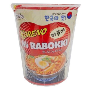 Mì Trộn Cay Koreno Rabokki Ly 66G/Mì Koreno Vị Kim Chi/ bò cay Ly 65G