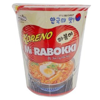 Mì Trộn Cay Koreno Rabokki Ly 66G/Mì Koreno Vị Kim Chi/ bò cay Ly 65G