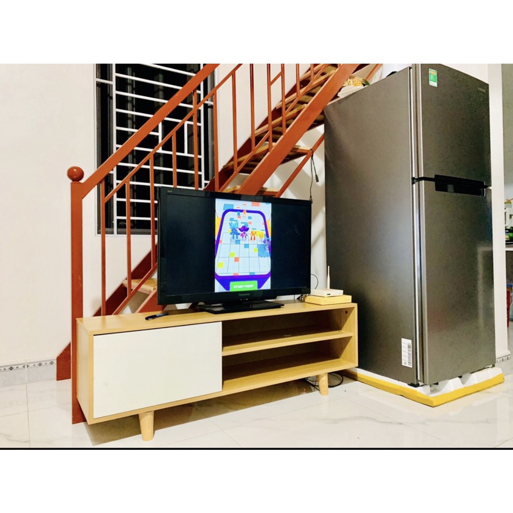 Kệ TV Để Sàn Phòng Khách, Phòng Ngủ 1m2 Cánh Mở Hiện Đại Chất Liệu Gỗ MDF Siêu Bền