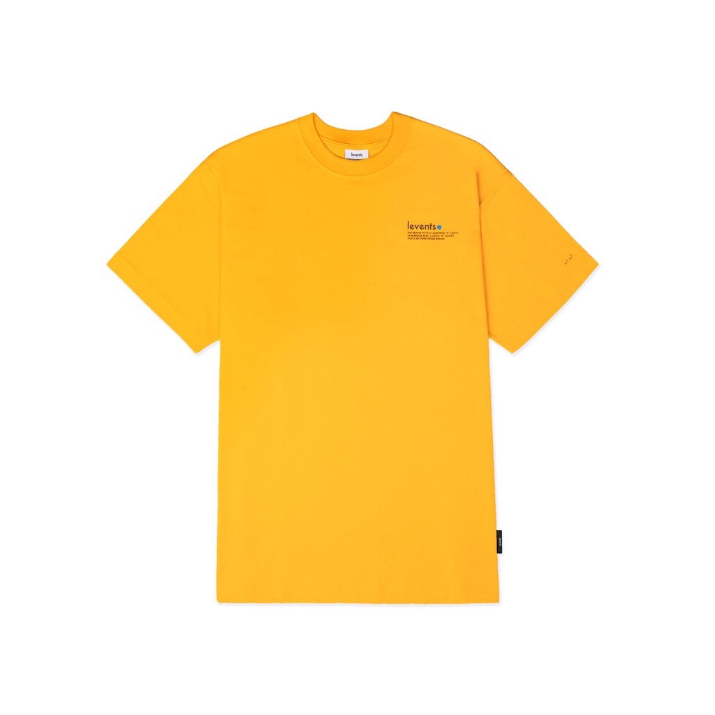 Áo Thun Local Brand Levents V2 Vàng Chữ Đen Unisex Nam Nữ Full Mạc