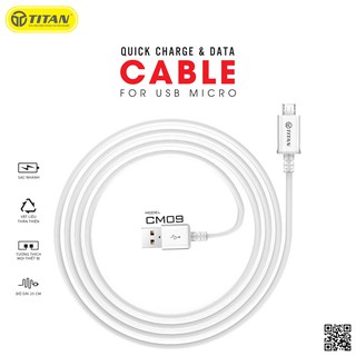 Cáp sạc Chân Micro TITAN - CM09 dài 1m