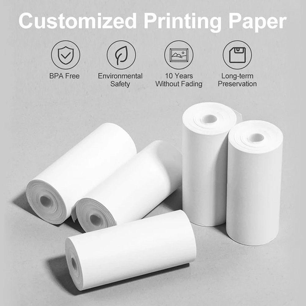 PEWANY 3 Cuộn Giấy In Nhiệt Màu Trắng 57 * 30mm