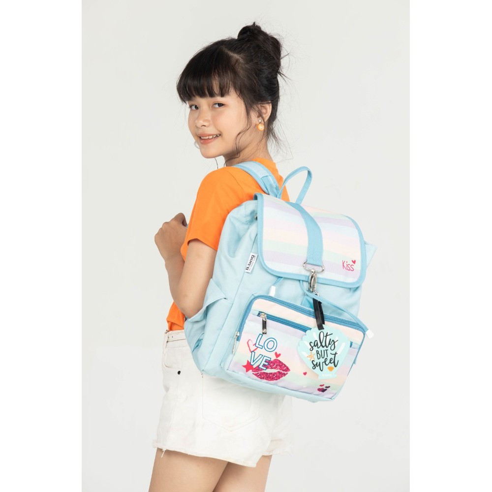 Balo cấp 2 B.Bag Pastel-Love B-12-076 xanh