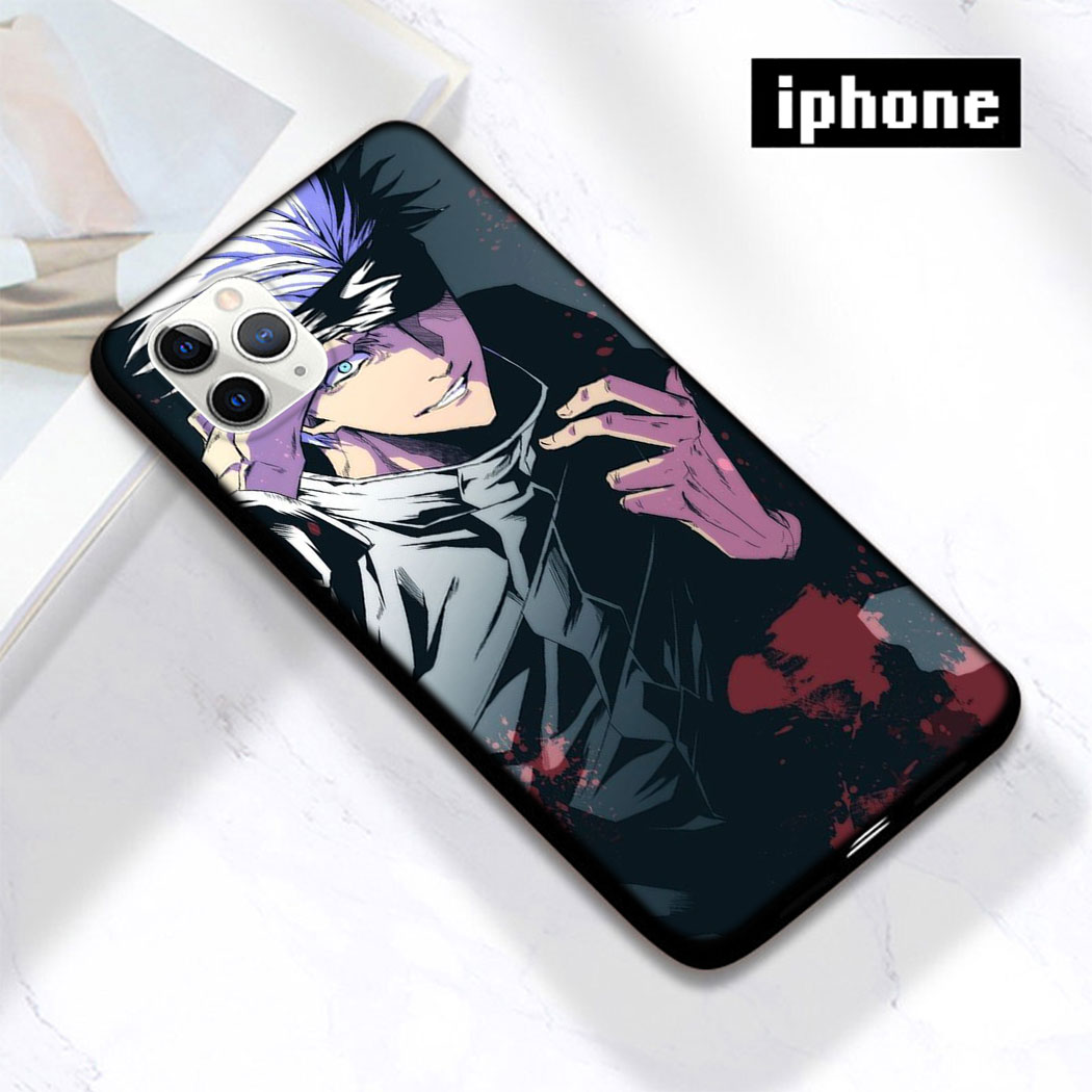 Ốp Điện Thoại Silicon Mềm Đen Hình Jujutsu Kaisen Cho iPhone XR XS X 6 6s 7 8 Plus 5 5s SE XC84 Jujutsu