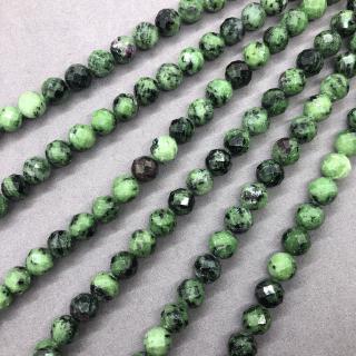 Rubyzoisite Hạt 6-10mm Mặt Đá Tự Nhiên Cắt Đá Quý Hình Học DIY Cho Trang Sức