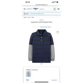 SÉT 2 ÁO POLO DÀI TAY BÉ TRAI CARTER'S
