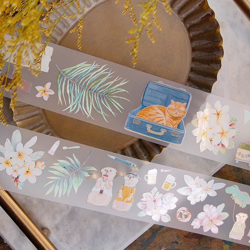 meohime 𓃠 Hãng Loidesign - Băng dán Pet tape chủ đề du lịch My passport (chu kì 90cm)