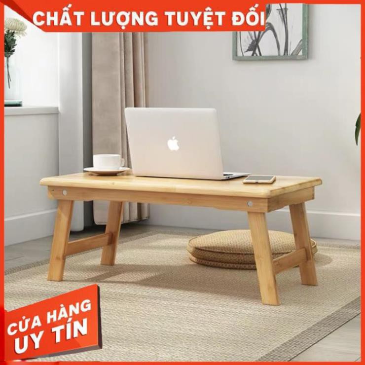 Bàn gấp mini đa năng gỗ tự nhiên, bàn gỗ chân xếp 40x60cm